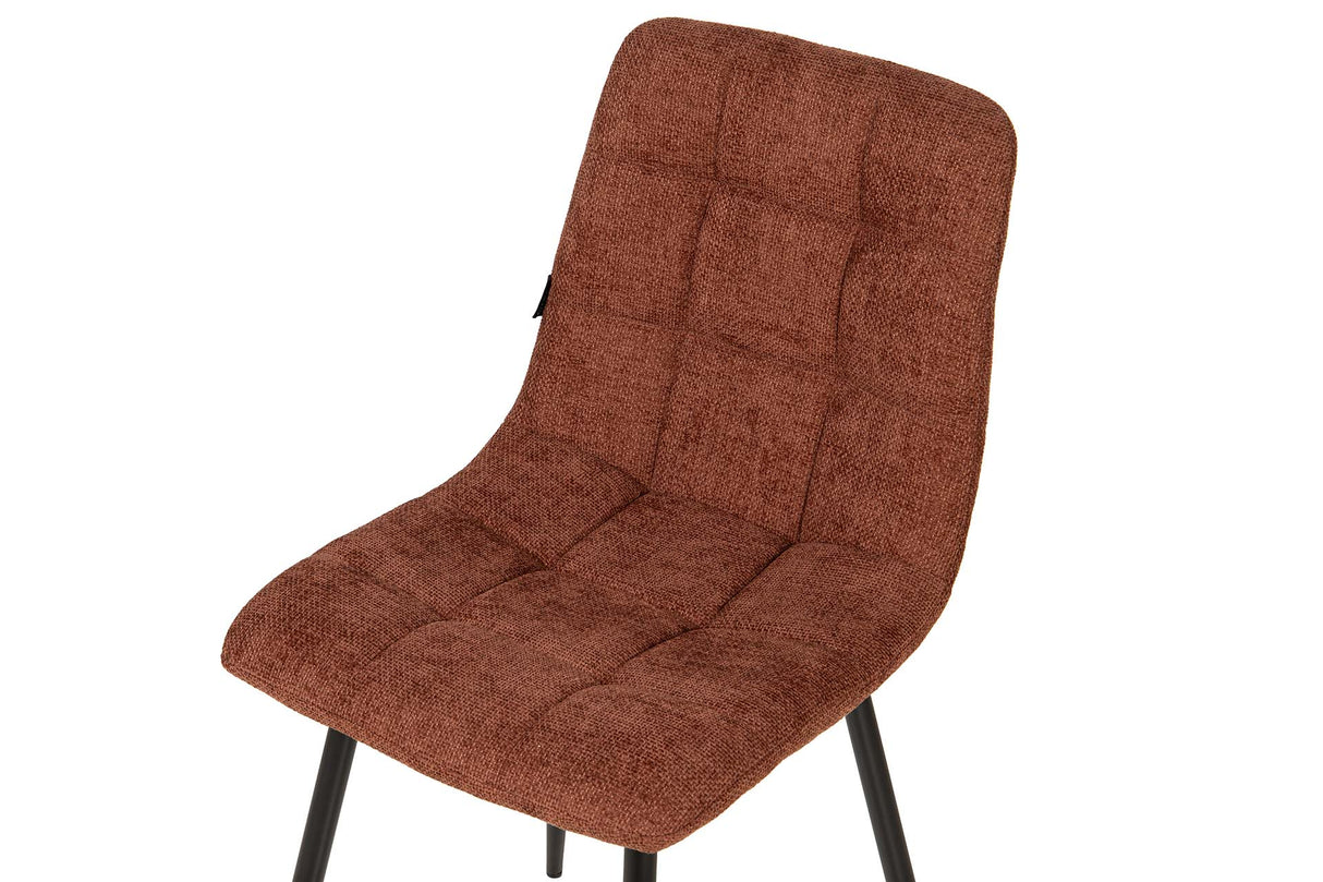 SILLA METAL POLIESTER GRANATE NEGRO 48x56x80 CM