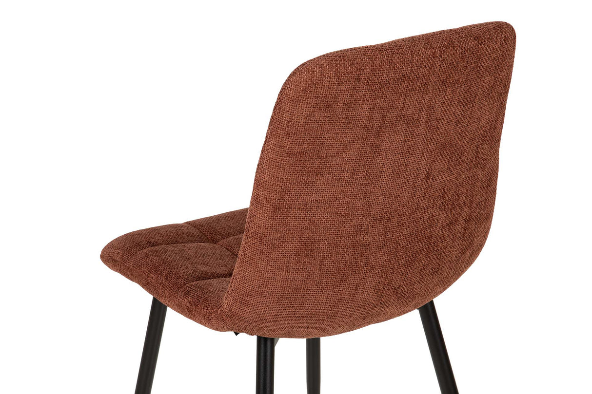 SILLA METAL POLIESTER GRANATE NEGRO 48x56x80 CM