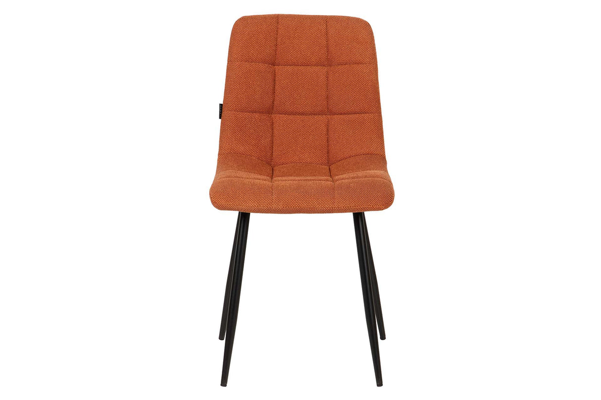 SILLA METAL POLIESTER NARANJA NEGRO 48x56x80 CM