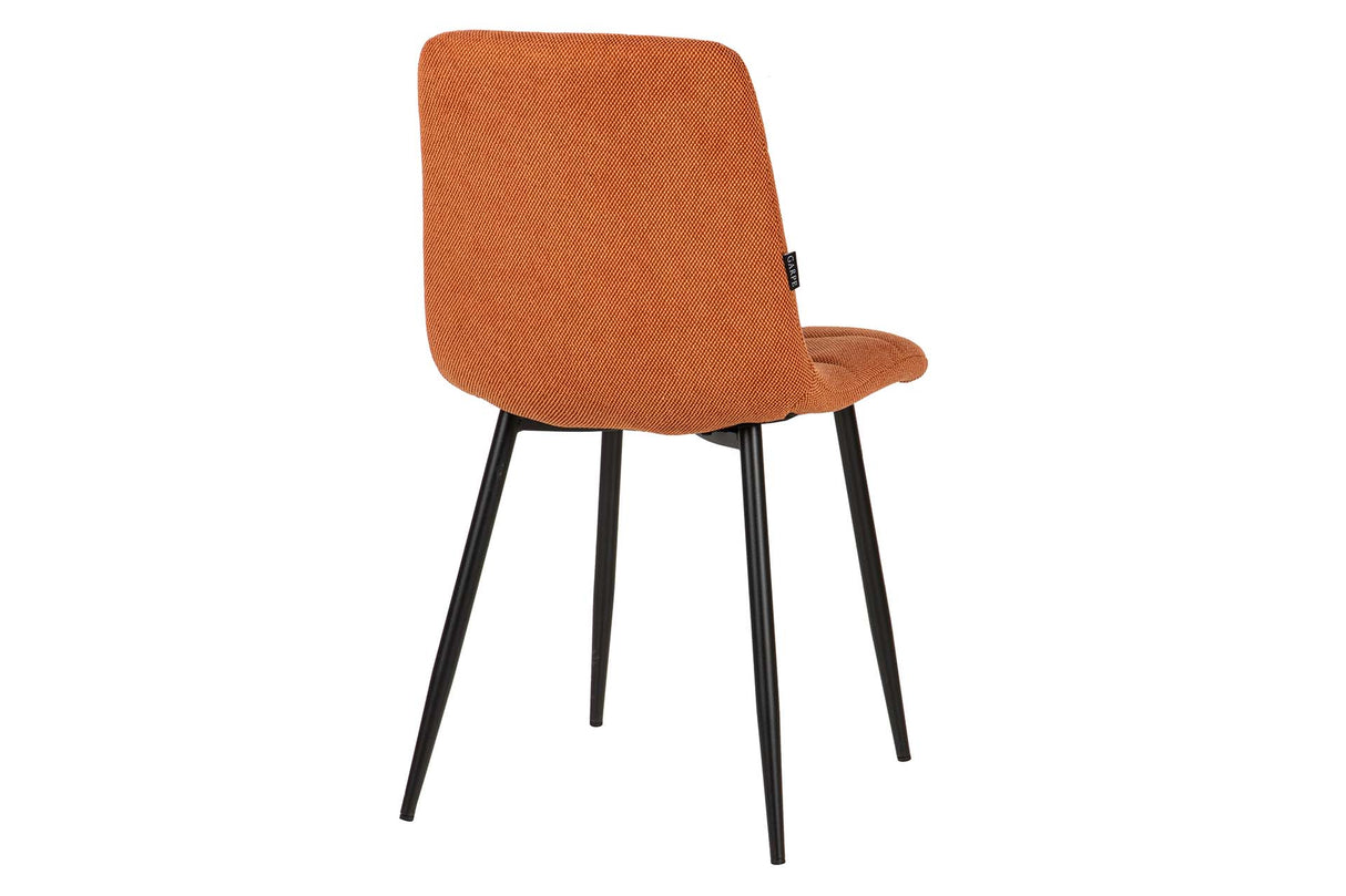 SILLA METAL POLIESTER NARANJA NEGRO 48x56x80 CM