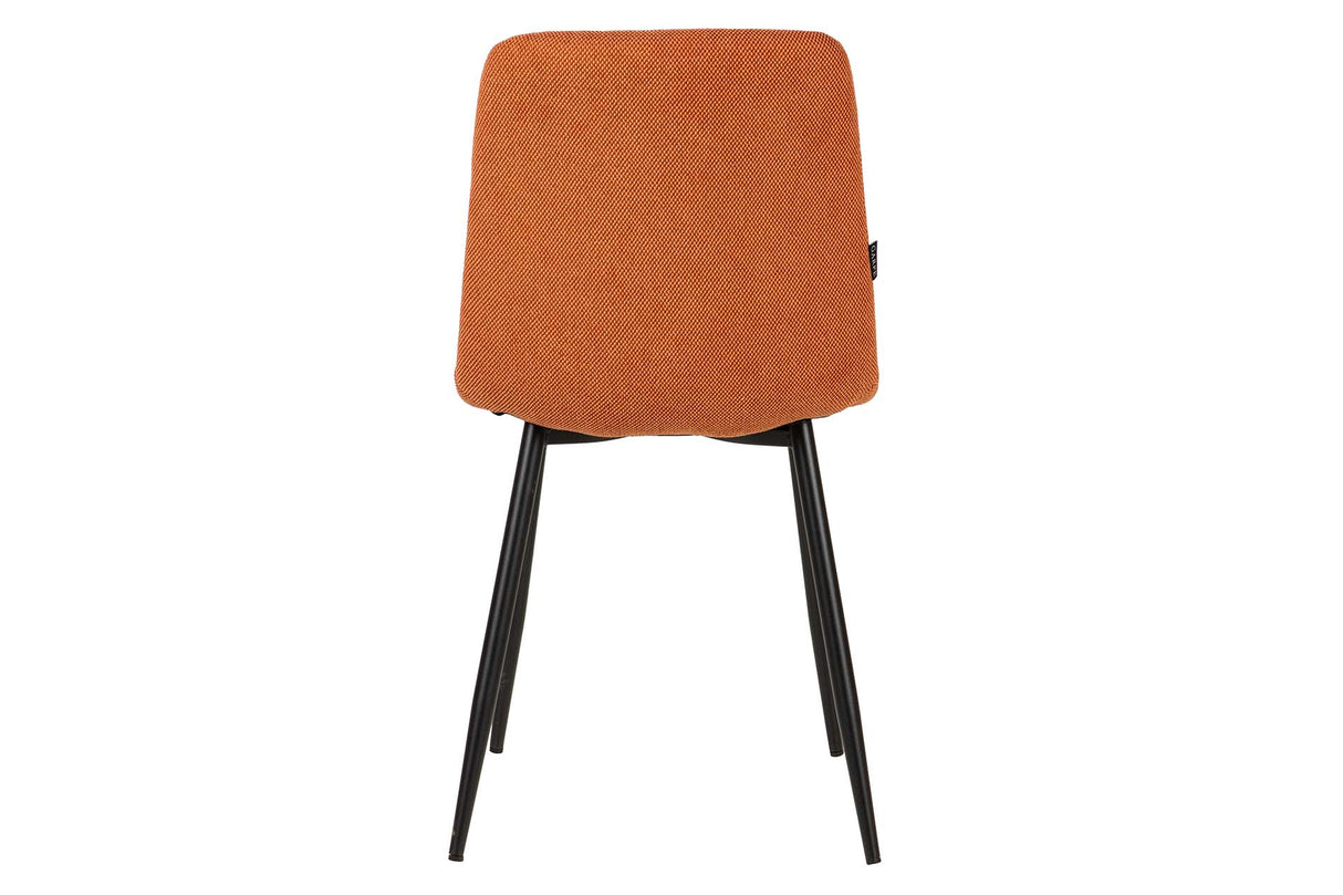 SILLA METAL POLIESTER NARANJA NEGRO 48x56x80 CM