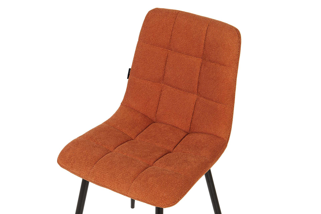 SILLA METAL POLIESTER NARANJA NEGRO 48x56x80 CM