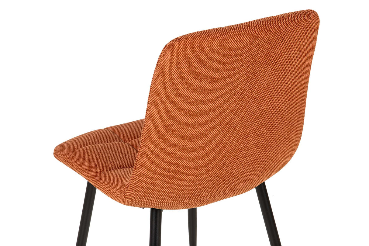 SILLA METAL POLIESTER NARANJA NEGRO 48x56x80 CM