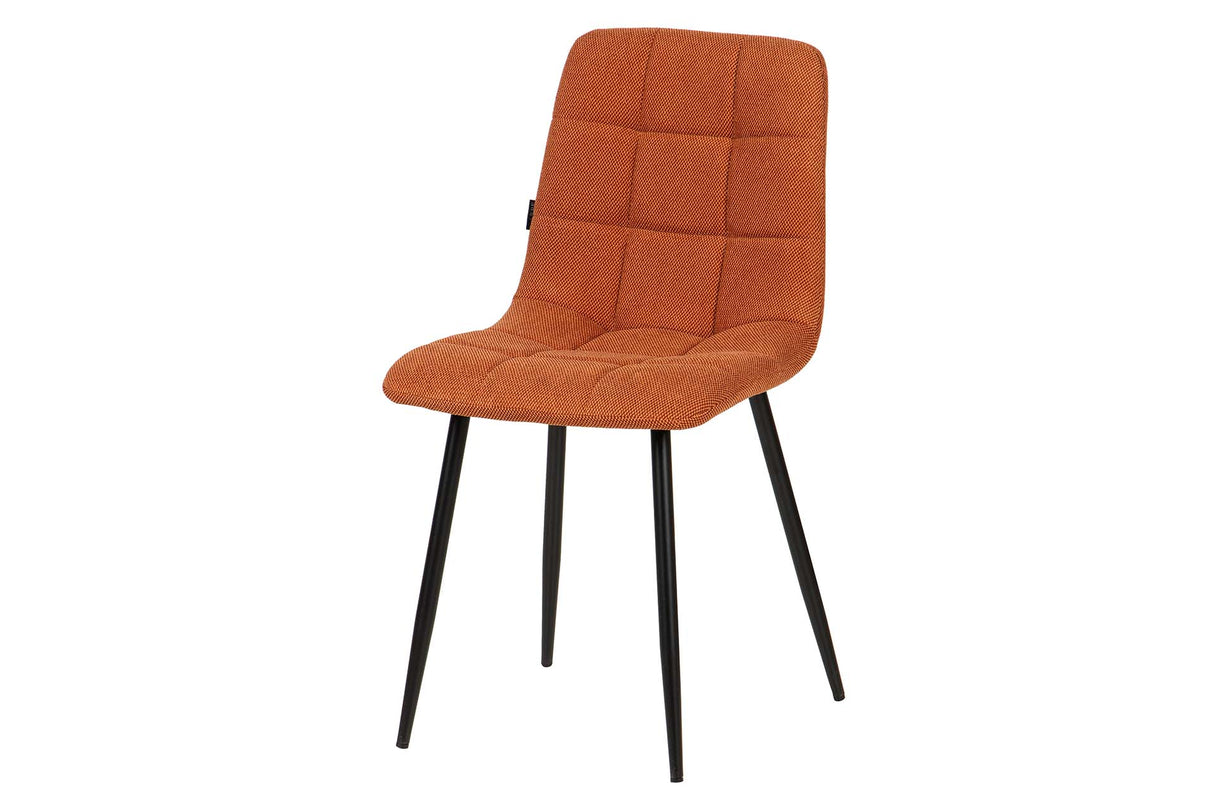 SILLA METAL POLIESTER NARANJA NEGRO 48x56x80 CM