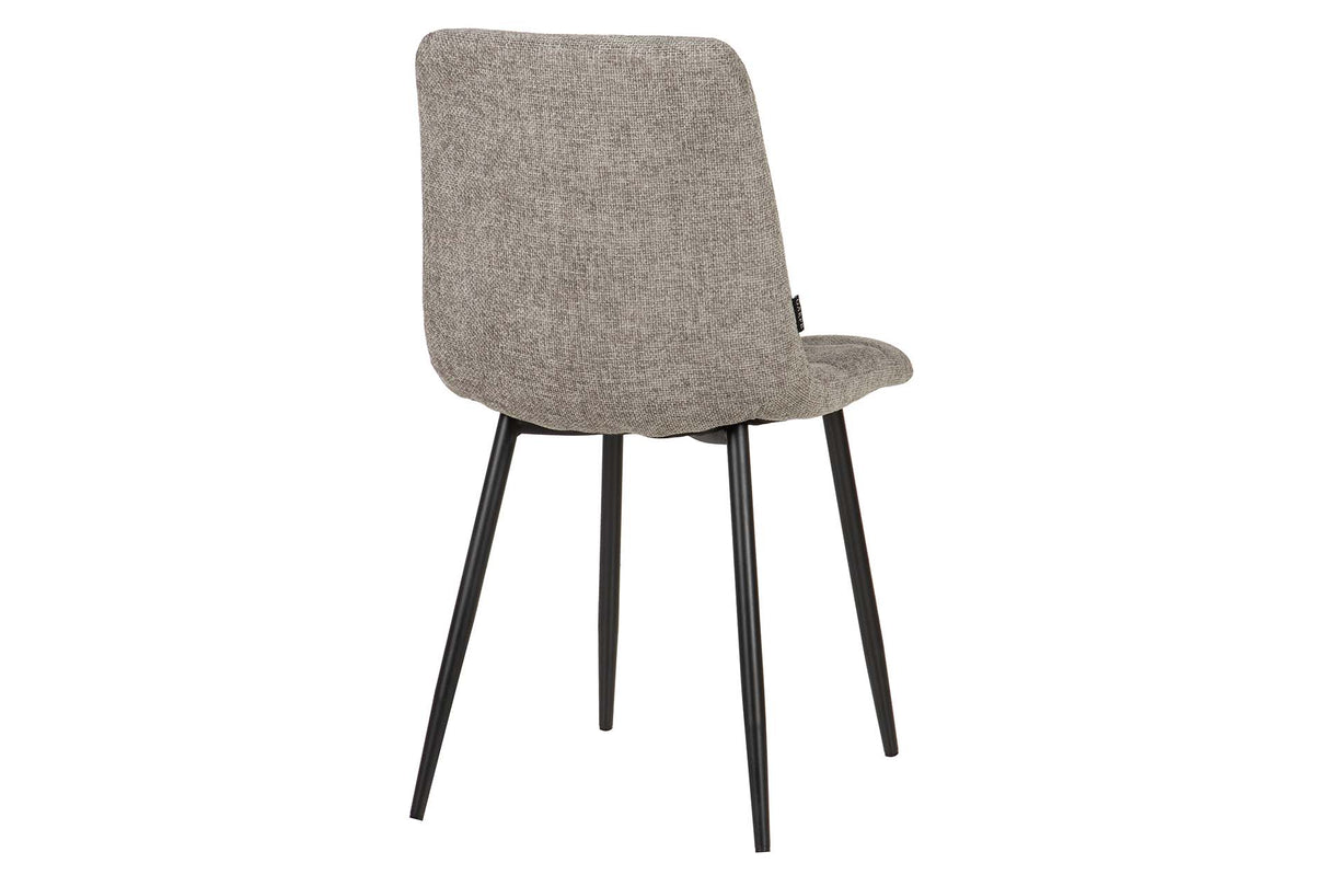 SILLA METAL POLIESTER GRIS NEGRO 48x56x80 CM