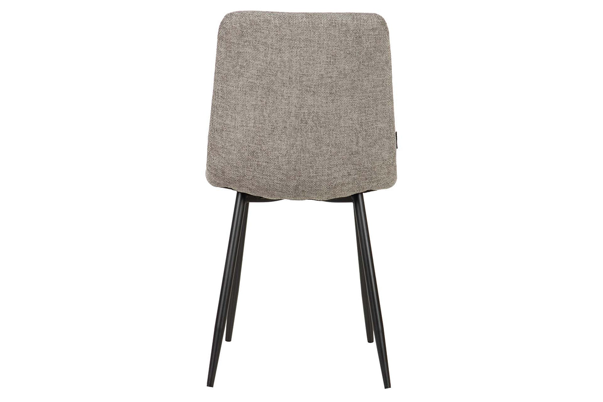 SILLA METAL POLIESTER GRIS NEGRO 48x56x80 CM