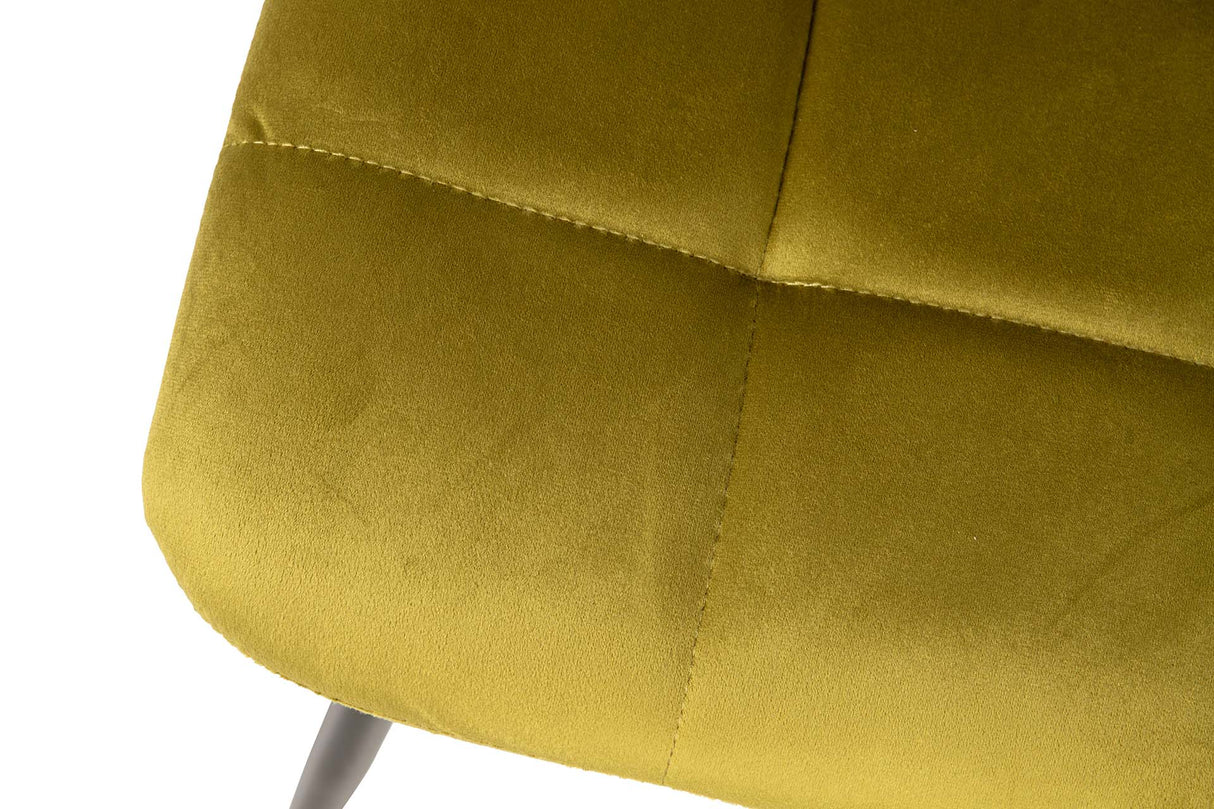 SILLA METAL VELVET VERDE NEGRO 48x56x80 CM