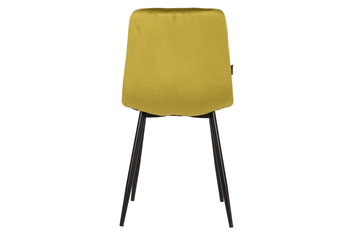 SILLA METAL VELVET VERDE NEGRO 48x56x80 CM