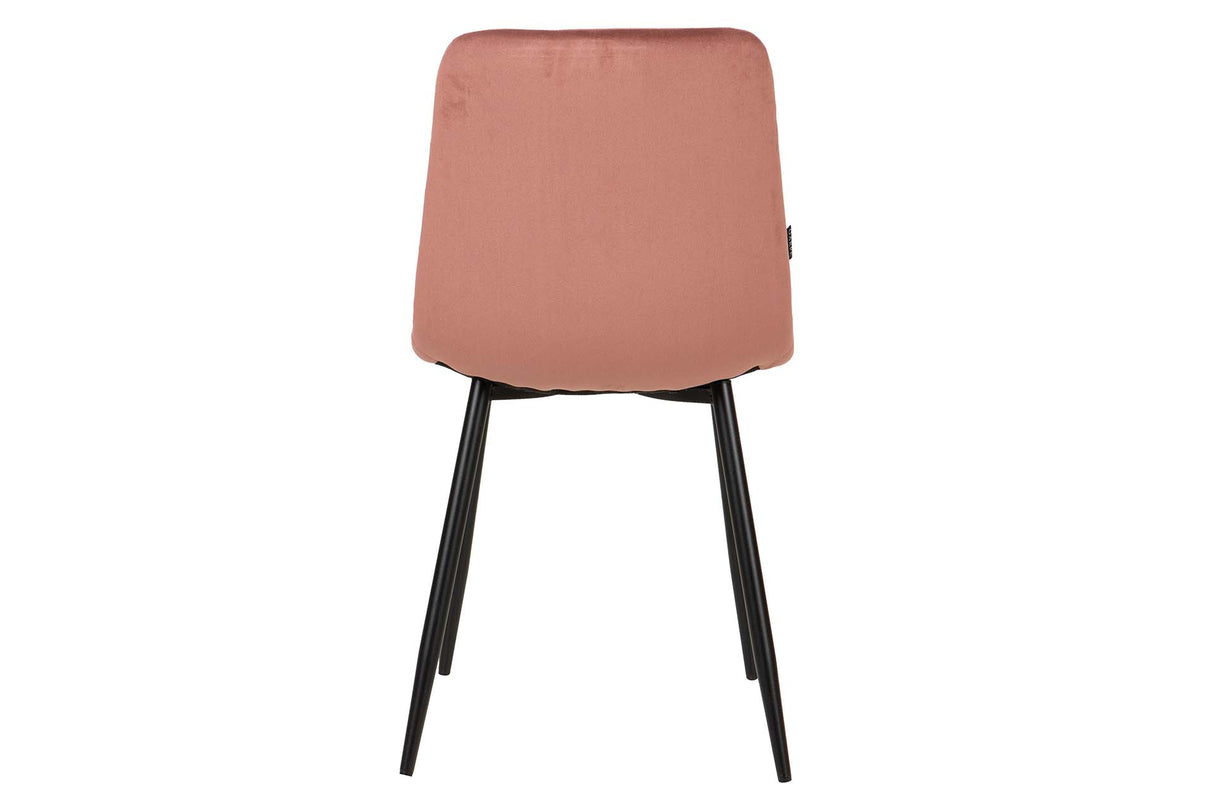 SILLA METAL VELVET ROSA NEGRO 48x56x80 CM