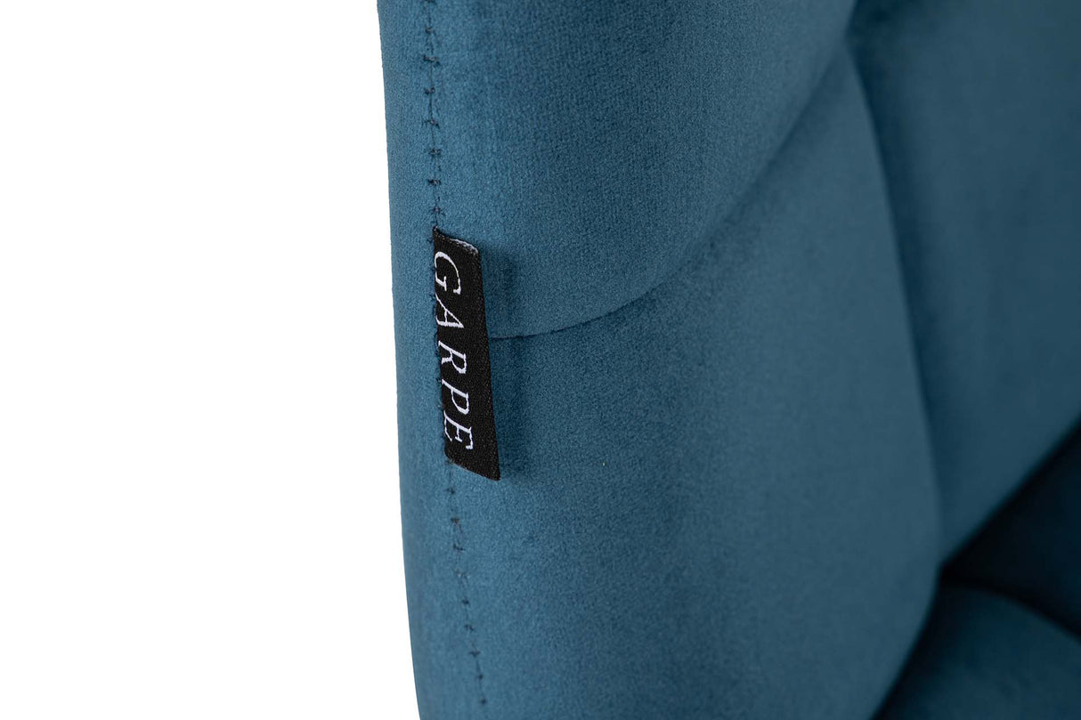 SILLA METAL VELVET AZUL NEGRO 48x56x80 CM