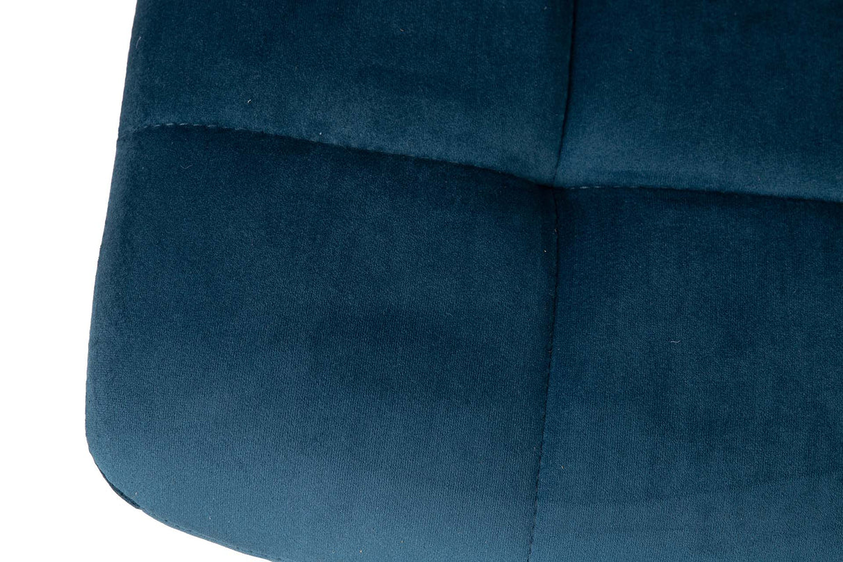 SILLA METAL VELVET AZUL NEGRO 48x56x80 CM