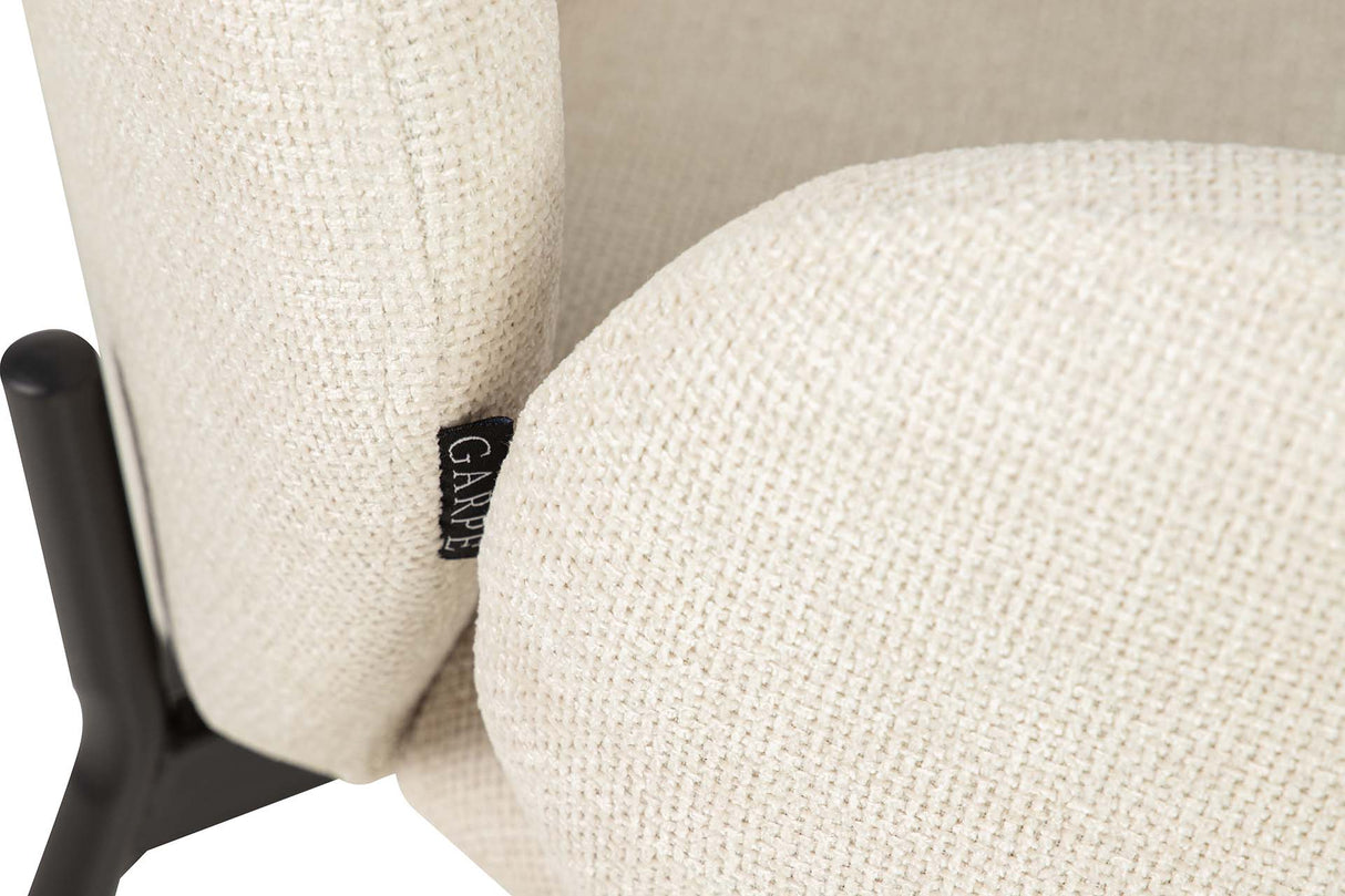 SILLA METAL POLIESTER BEIGE NEGRO 59x62x80 CM