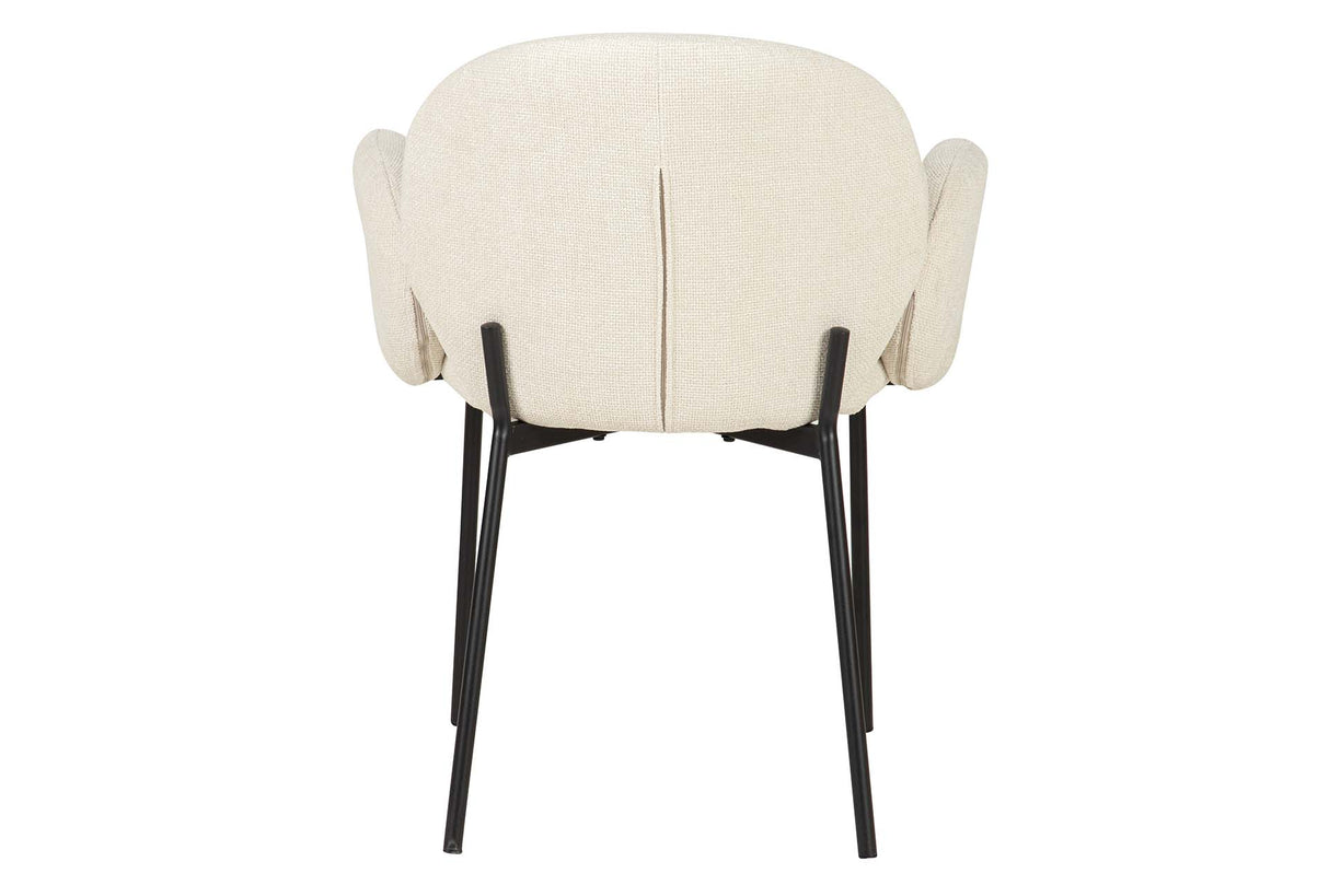 SILLA METAL POLIESTER BEIGE NEGRO 59x62x80 CM