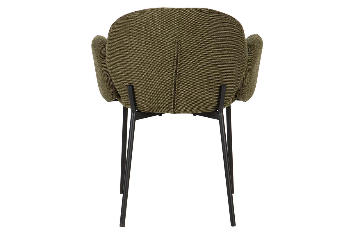 SILLA METAL POLIESTER VERDE NEGRO 59x62x80 CM