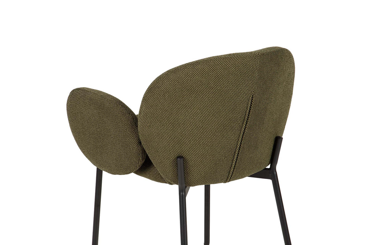 SILLA METAL POLIESTER VERDE NEGRO 59x62x80 CM