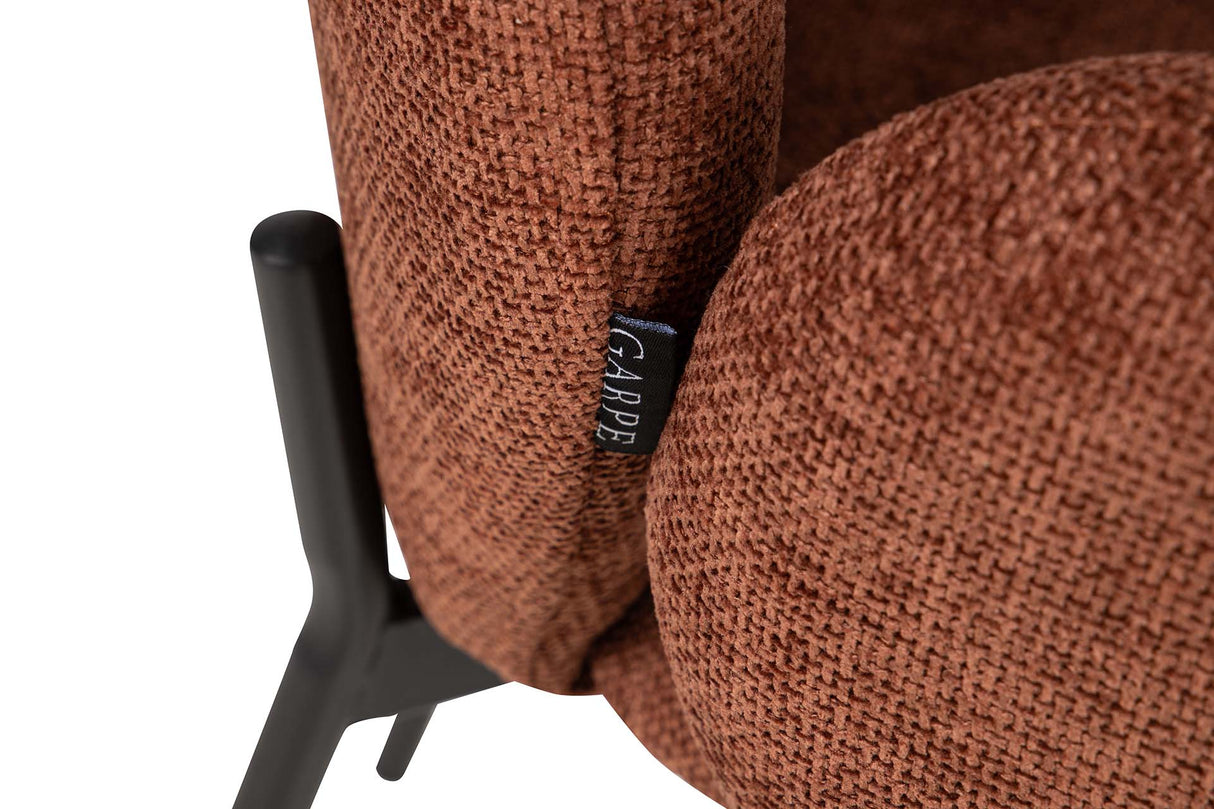 SILLA METAL POLIESTER GRANATE NEGRO 59x62x80 CM