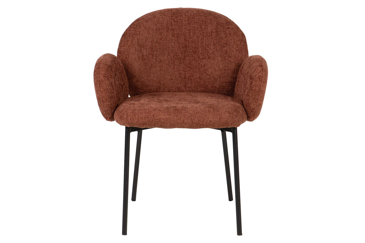 SILLA METAL POLIESTER GRANATE NEGRO 59x62x80 CM