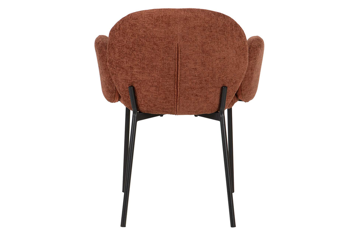 SILLA METAL POLIESTER GRANATE NEGRO 59x62x80 CM