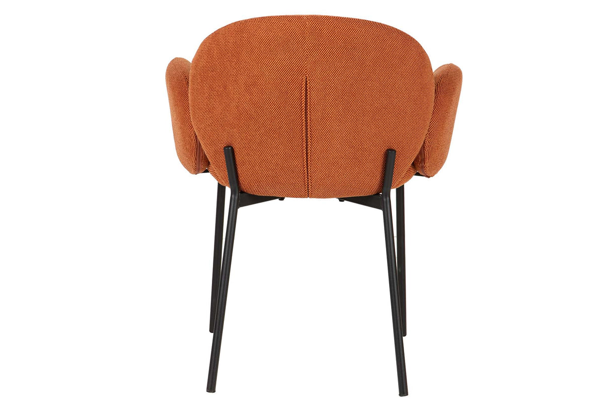 SILLA METAL POLIESTER NARANJA NEGRO 59x62x80 CM