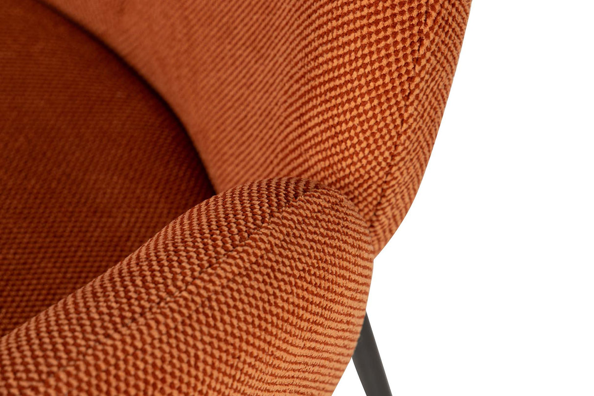 SILLA METAL POLIESTER NARANJA NEGRO 59x62x80 CM