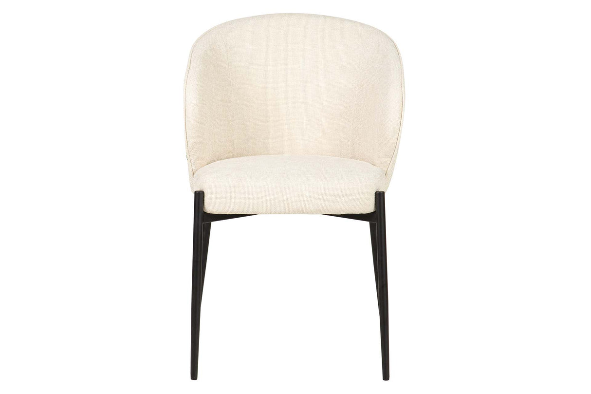 SILLA METAL POLIESTER BEIGE NEGRO 57x56x80 CM