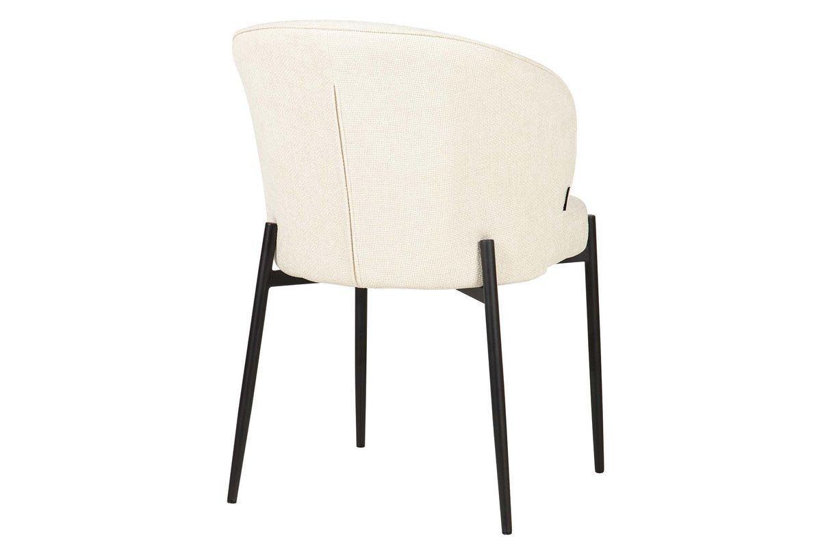 SILLA METAL POLIESTER BEIGE NEGRO 57x56x80 CM