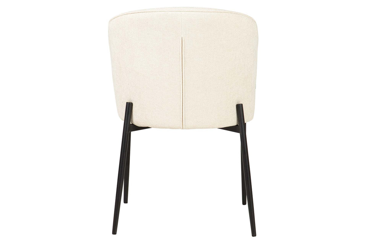 SILLA METAL POLIESTER BEIGE NEGRO 57x56x80 CM