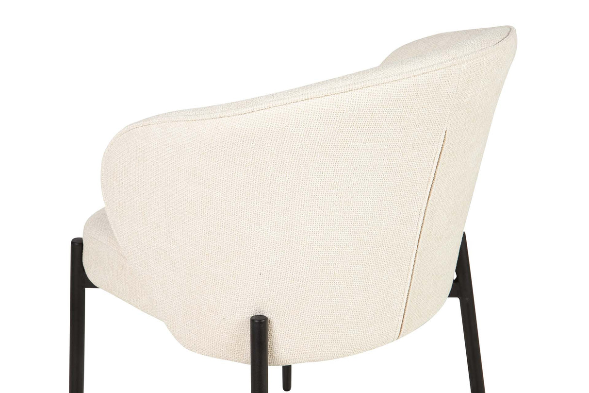 SILLA METAL POLIESTER BEIGE NEGRO 57x56x80 CM