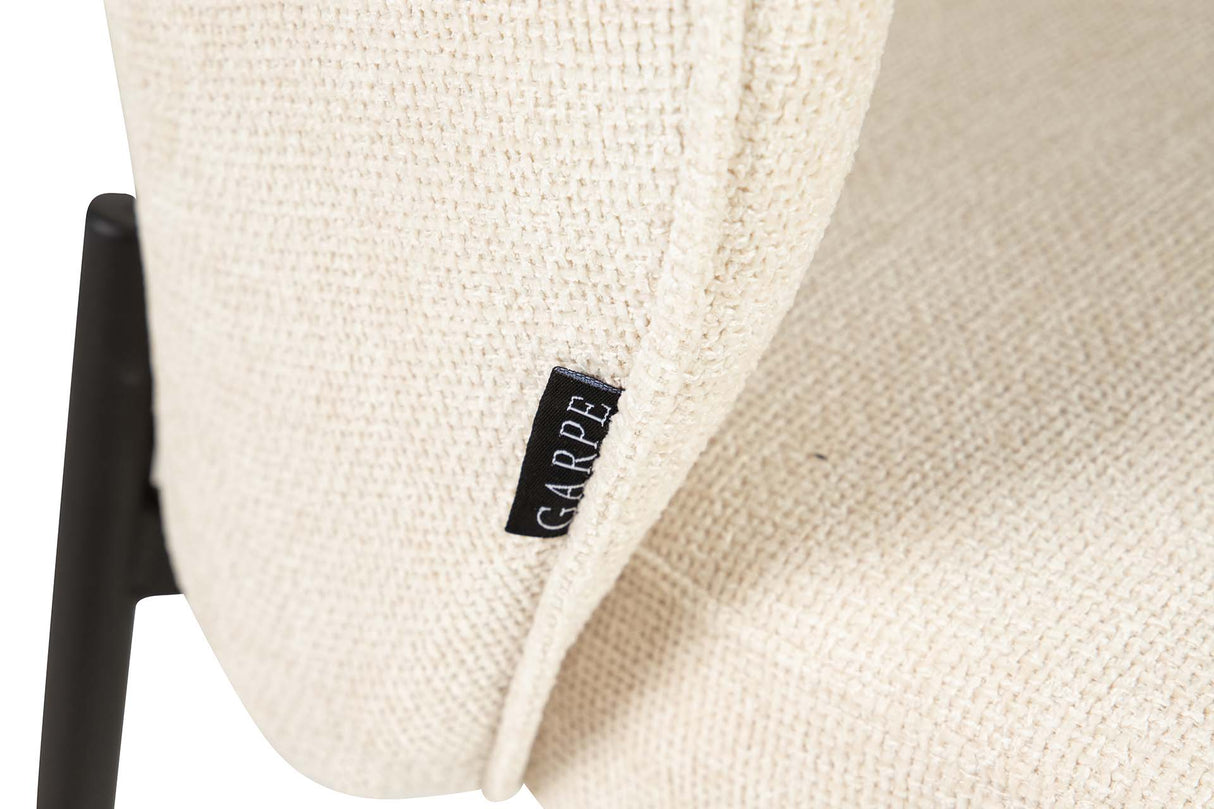 SILLA METAL POLIESTER BEIGE NEGRO 57x56x80 CM