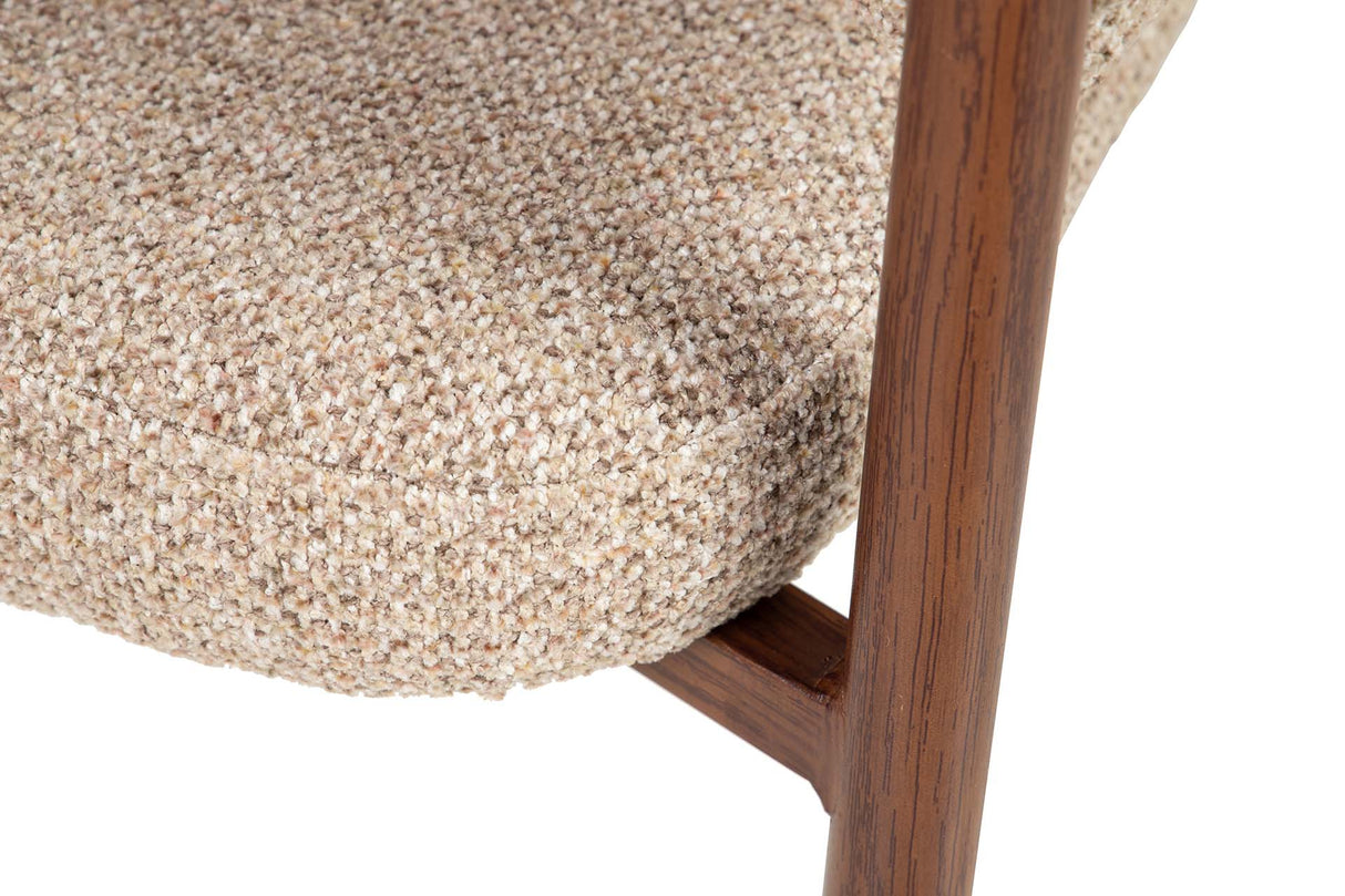 SILLA METAL POLIESTER MARRON 60x56x79 CM