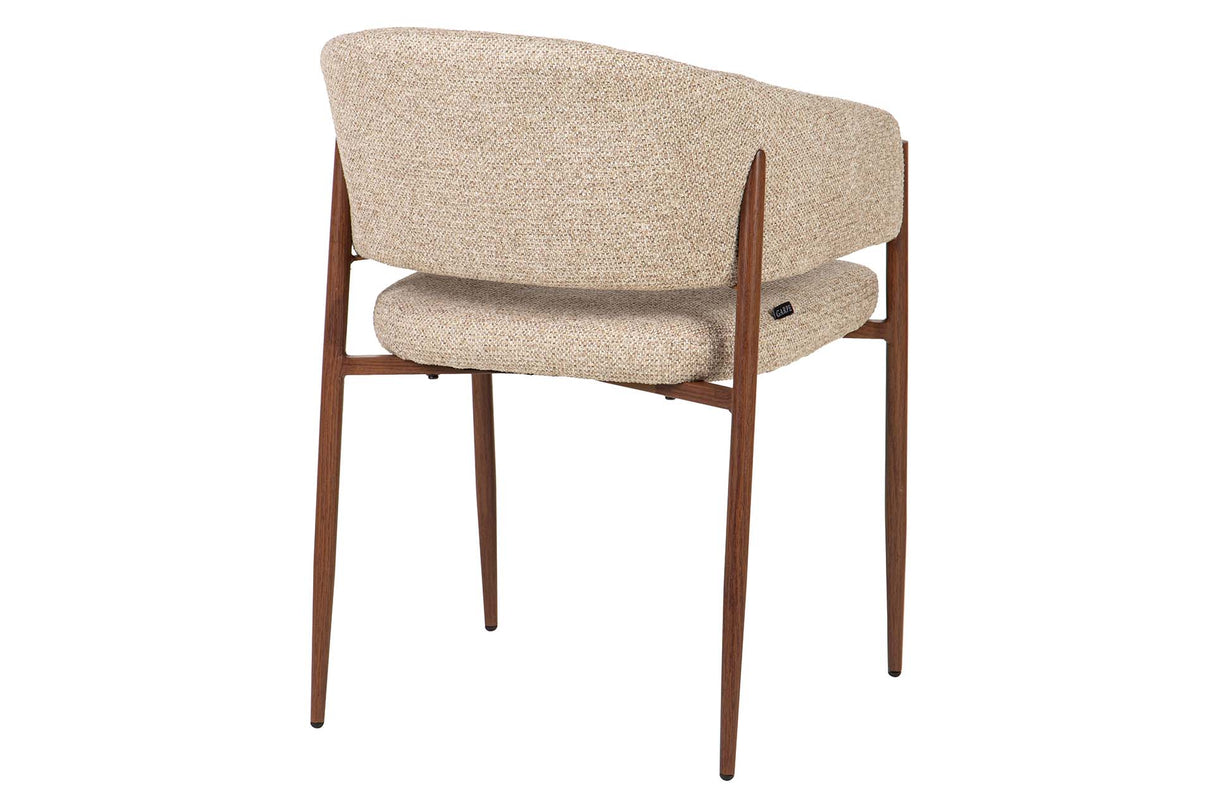 SILLA METAL POLIESTER MARRON 60x56x79 CM