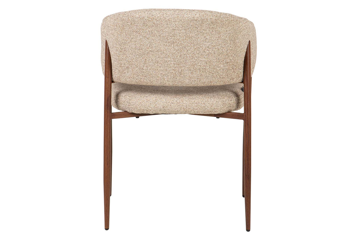 SILLA METAL POLIESTER MARRON 60x56x79 CM