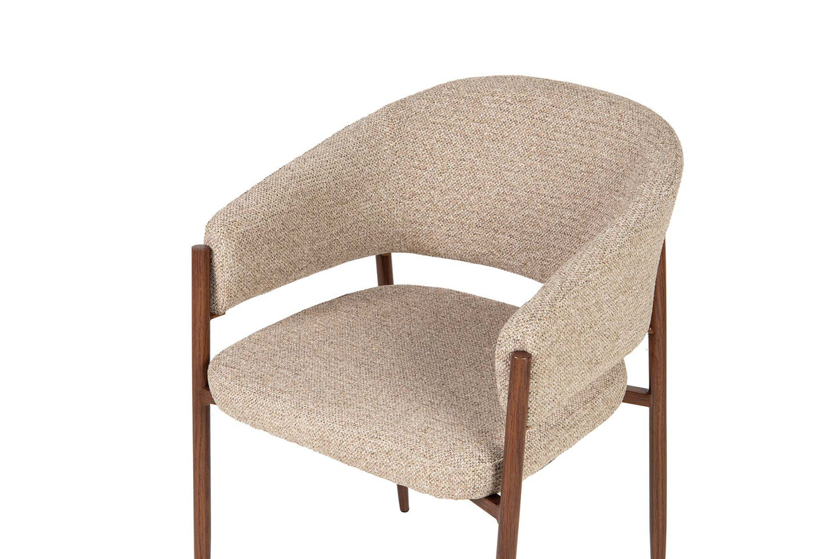 SILLA METAL POLIESTER MARRON 60x56x79 CM