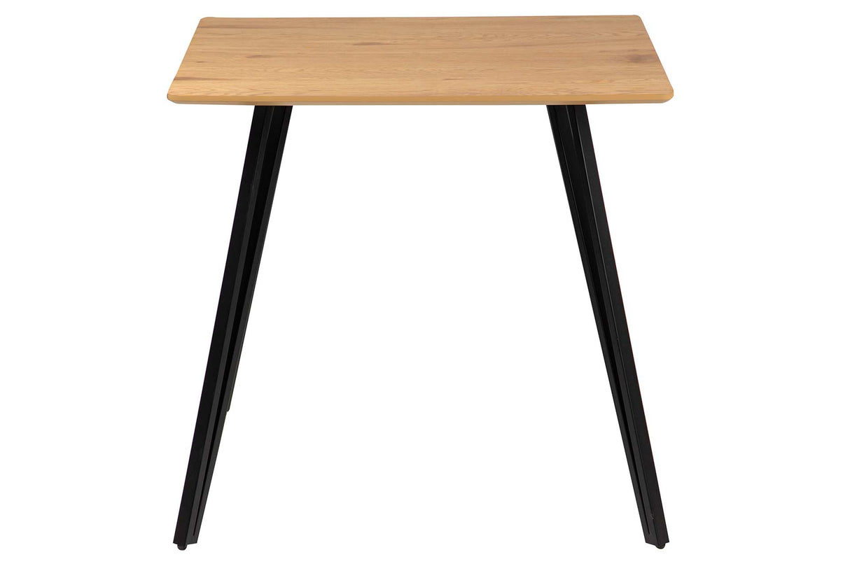 MESA DE COMEDOR MDF METAL MARRON NEGRO 80x80x70 CM