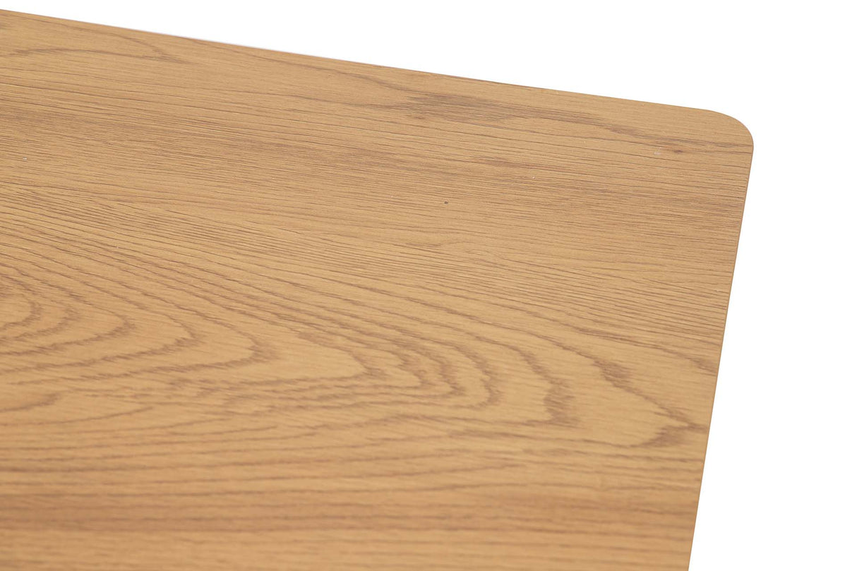 MESA DE COMEDOR MDF METAL MARRON NEGRO 80x80x70 CM