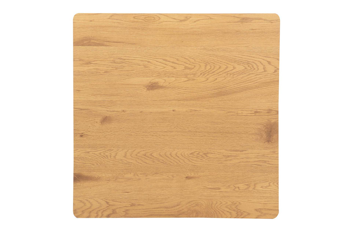 MESA DE COMEDOR MDF METAL MARRON NEGRO 80x80x70 CM