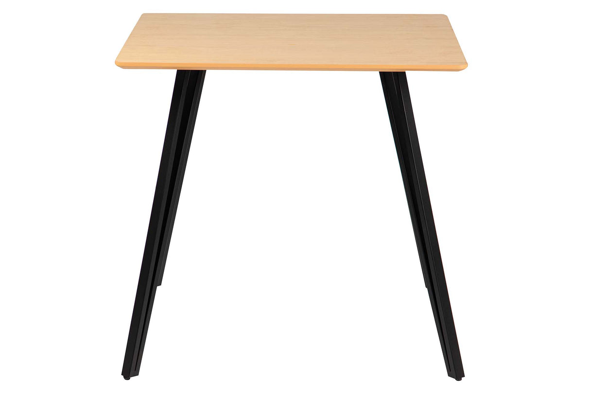 MESA DE COMEDOR MDF METAL GRIS NEGRO 80x80x75 CM