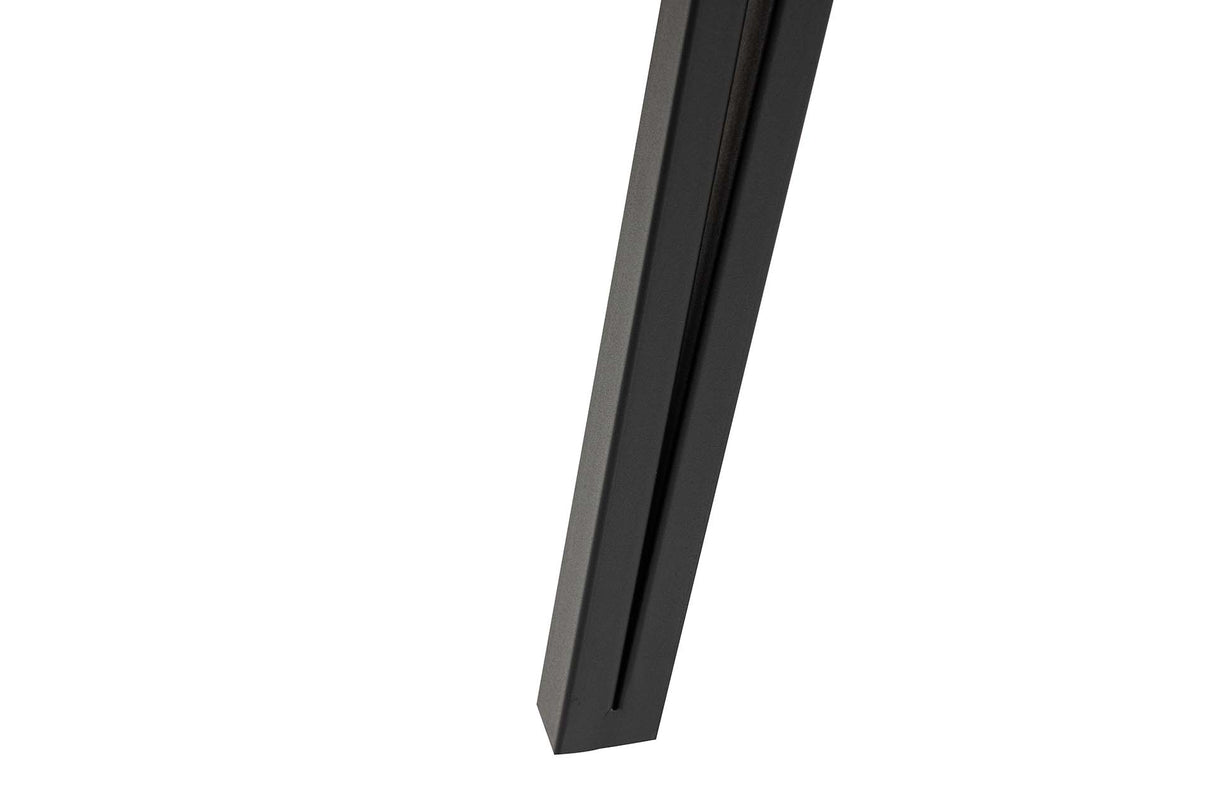 MESA DE COMEDOR MDF METAL GRIS NEGRO 80x80x75 CM