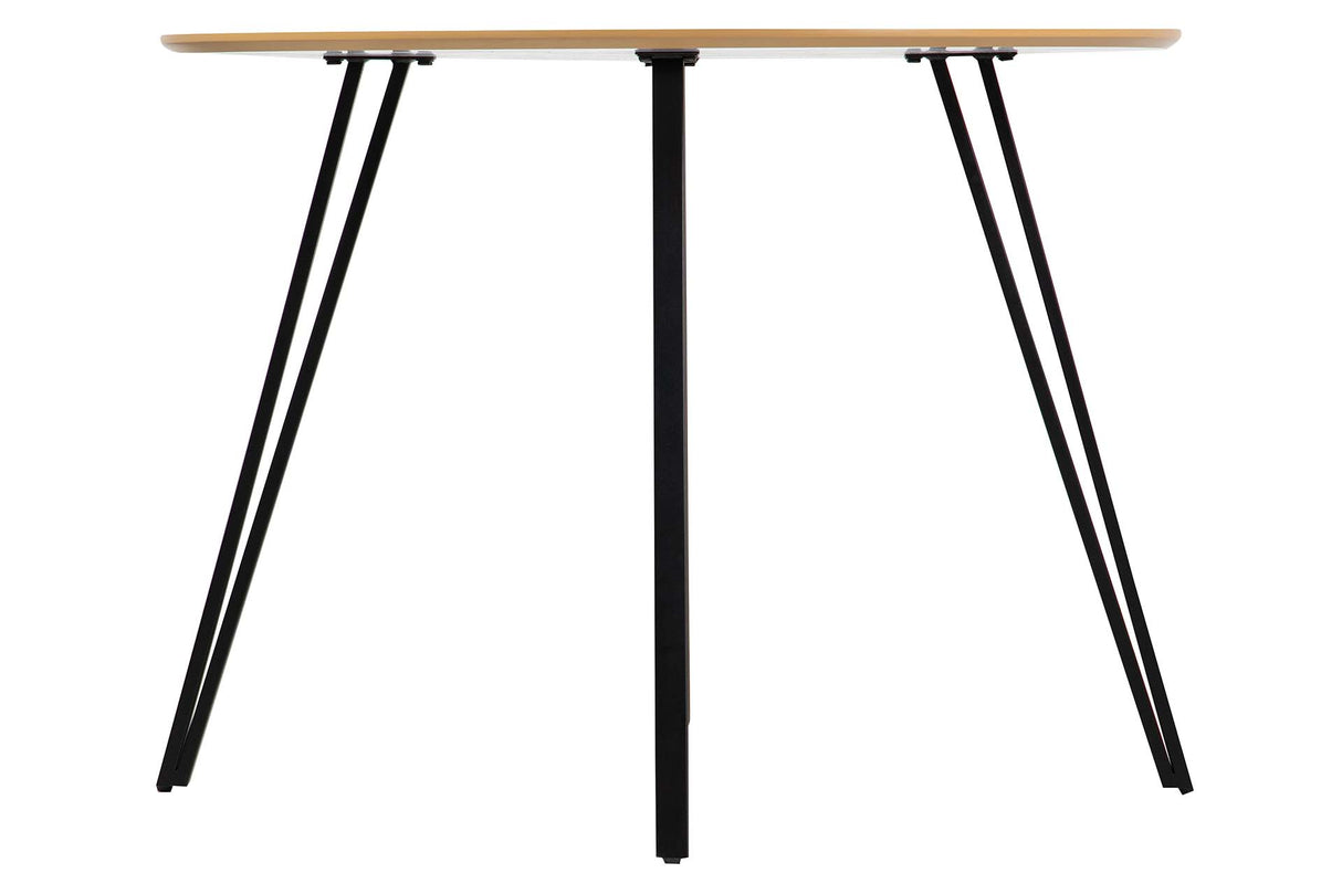 MESA DE COMEDOR MDF METAL MARRON 100x100x75CM