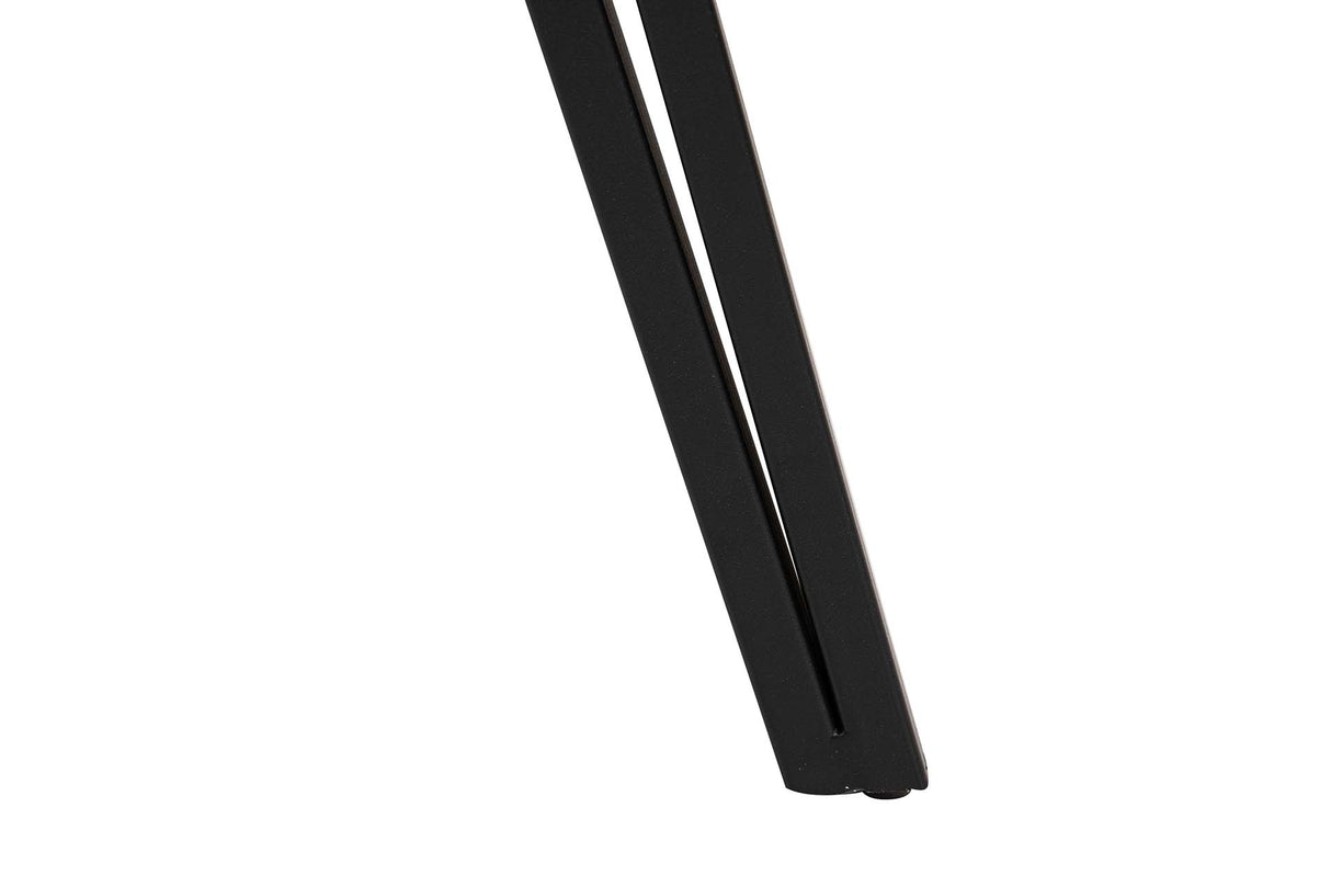 MESA DE COMEDOR MDF METAL GRIS NEGRO 100x100x75 CM