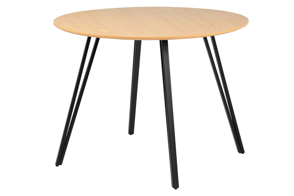 MESA DE COMEDOR MDF METAL GRIS NEGRO 100x100x75 CM