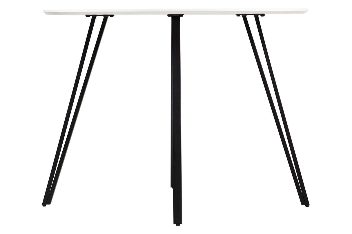 MESA DE COMEDOR MDF METAL GRIS NEGRO 100x100x75 CM