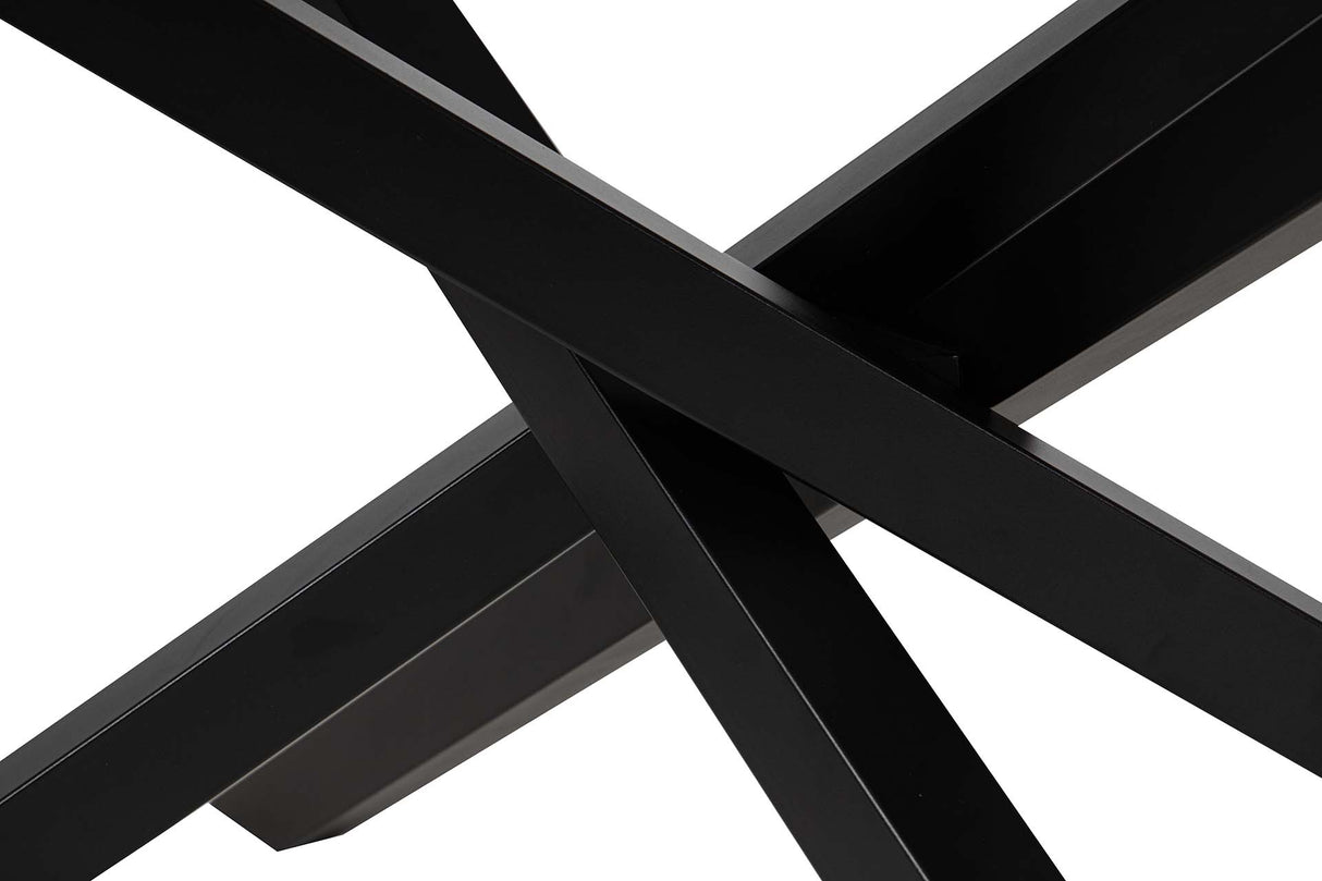 MESA DE COMEDOR MDF METAL MARRON NEGRO 160x90x75CM