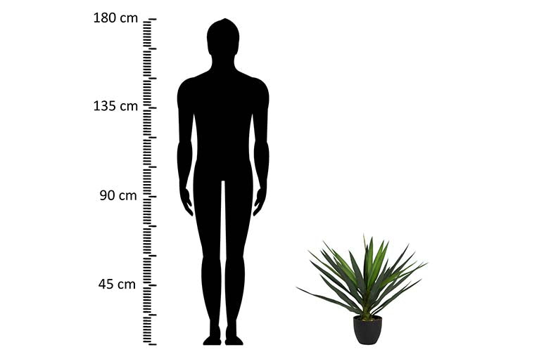 Yucca -Künstliche Pflanze mit 70 x 70 x 70 cm Topf