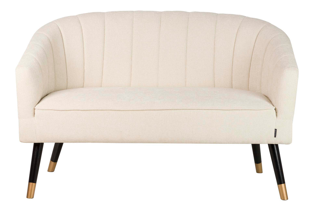 Sofa Chenilla Beige 129x72x80 cm