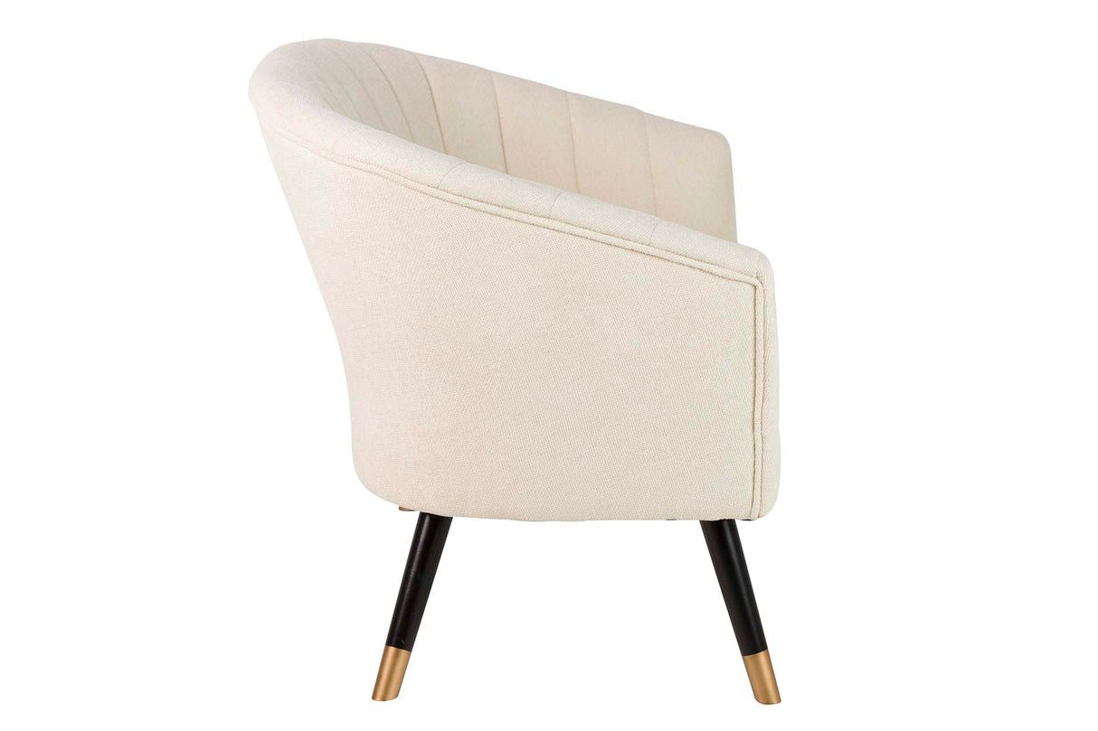 Sofa Chenilla Beige 129x72x80 cm