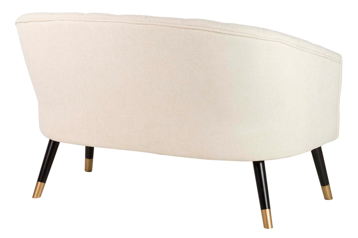 Sofa Chenilla Beige 129x72x80 cm