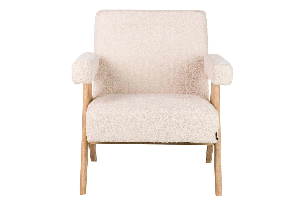 Sedia bianca boucle 74x76x85 cm