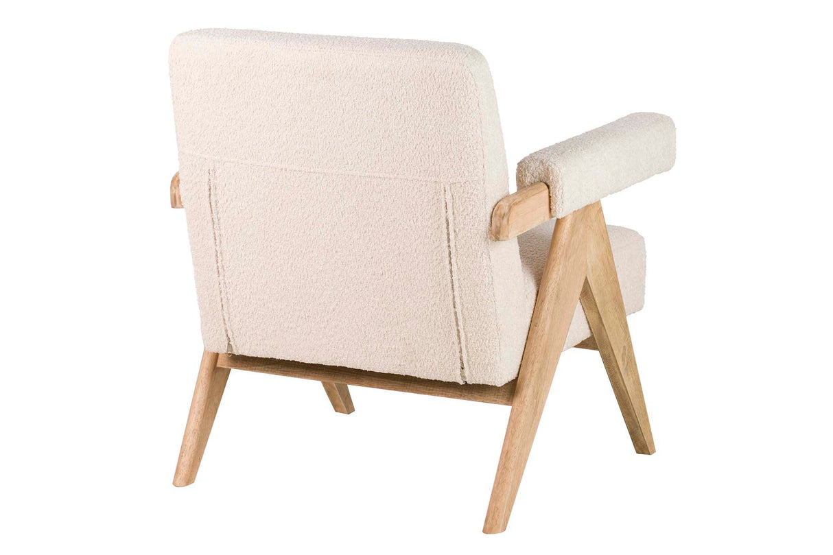 Sedia bianca boucle 74x76x85 cm