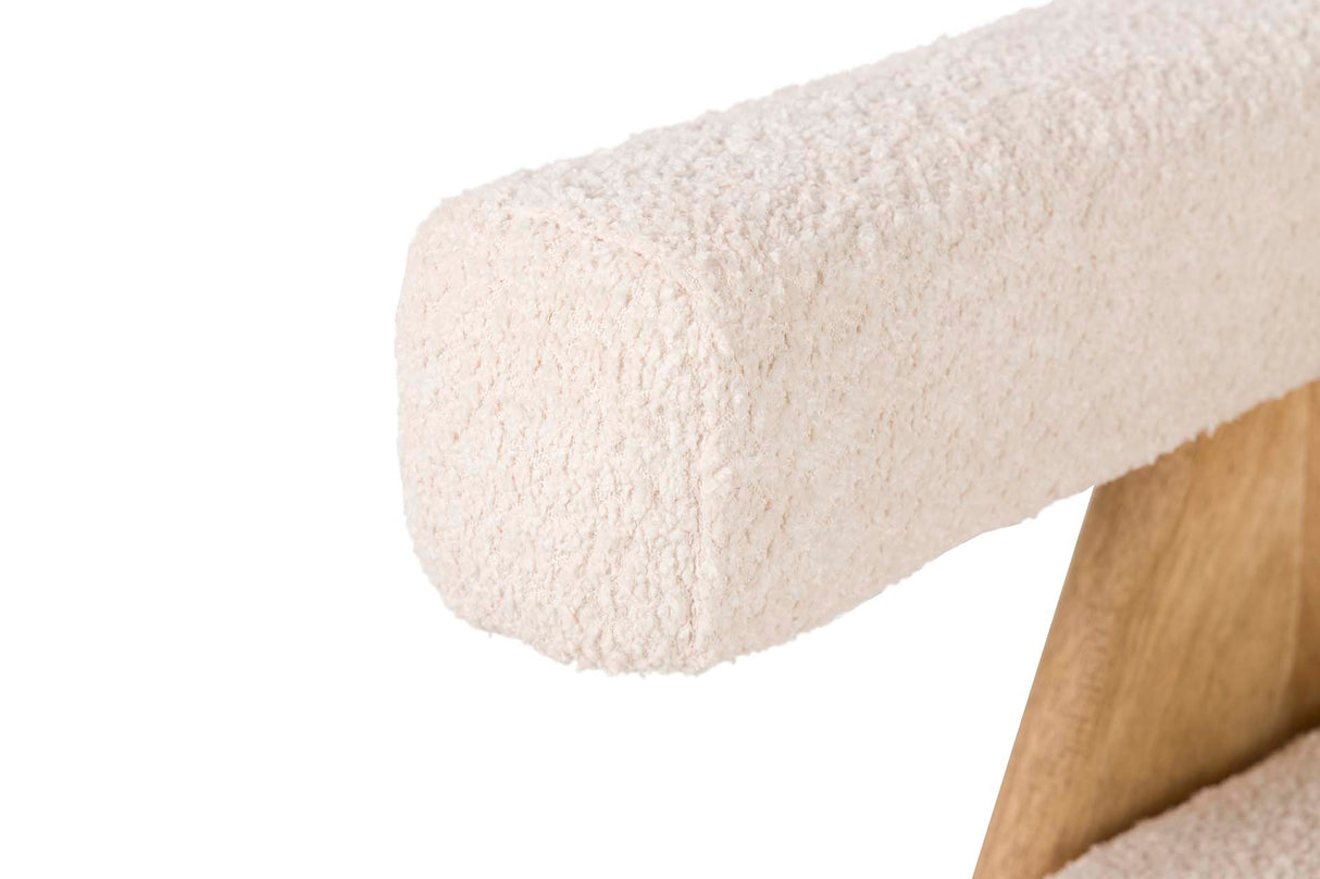 Sedia bianca boucle 74x76x85 cm